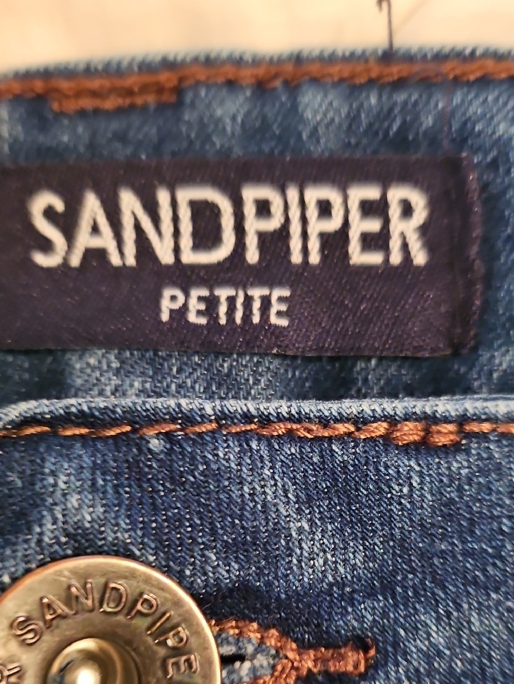 Sandpiper Petite - Embroidered Leaf & Swirl  Design Jeans - Size 8 P - Picture 7 of 10